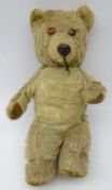 1950's Chiltern jointed musical clockwork teddy bear, golden mohair body,