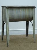 Vintage galvanized style trough planter, W55cm, H63cm,