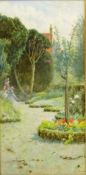 'An Old Garden', watercolour signed by Miller Smith (British 1854-1937),