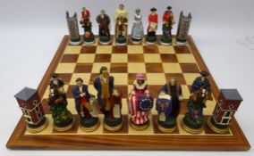 Mascott Direct American war of independence chess set, hand painted,