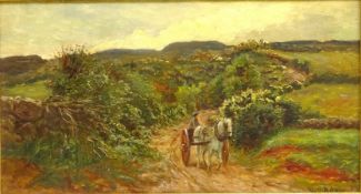 Horse and Cart on an Upland Track,