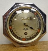 20th century chrome cased 'Day Dial Calendar' clock,