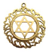 9ct gold star of David pendant hallmarked Condition Report 4gm,