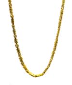 Gold link necklace, with hook clasp, stamped 22c, approx 41.