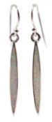 Silver opal long pendant earrings, stamped 925 Condition Report <a href='//www.