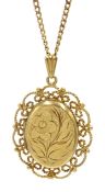 9ct gold locket pendant necklace hallmarked Condition Report 9.