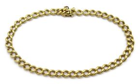 18ct gold chain link bracelet, stamped 750, approx 14.