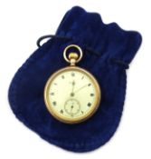 9ct gold Waltham pocket watch, Chester 1916 Condition Report 119gm,