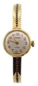 Accurist 9ct gold ladies wristwatch, on 9ct gold strap,