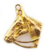 9ct gold horses head charm, hallmarked Condition Report Approx 1.