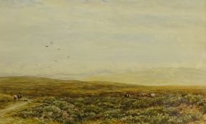 James Orrock (Scottish 1829-1913): Figures and Cattle on the Moors near Sheffield,