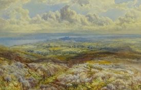 Mary Weatherill (British 1834-1913): Panoramic view from the Moors looking towards Whitby,