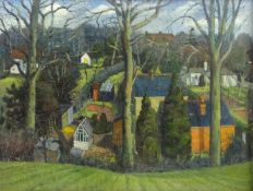 Henry James Neave (British 1911-1971): View from the Artist's Garden, oil on canvas unsigned,