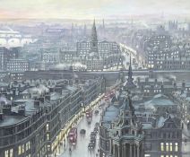 Steven Scholes (Northern British 1952-): 'Ludgate Hill and Fleet Street London 1958',