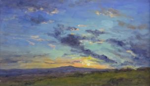 Neil Tyler (British 1945-): 'Moorland Sunset',