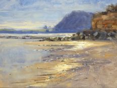 Matt Culmer (British Contemporary): 'Light Study on Water Sidmouth', oil on artist's board signed,