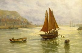 Thomas Rose Miles (British 1844-1916): 'Morning - Whitby Harbour', oil on canvas signed,