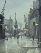 Steven Scholes (Northern British 1952-): 'Bankside Southwark Cannon St Station London 1958',