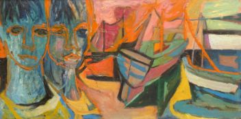 Modern British (20th century): Faces and Boats,