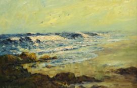 Robert Leslie Howey (British 1900-1981): 'Rough Seas Durham Coast',