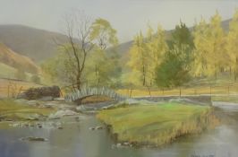 Peter Shutt (British 1926-): 'Slater's Bridge Little Langdale' & 'The Langdales and Bow Fell from