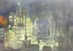 Henry James Neave (British 1911-1971): Industrial Works, oil on board signed and dated '61,
