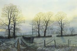 Gerry Hillman (British Contemporary): Frosty Morning, oil on canvas signed and dated 1981,