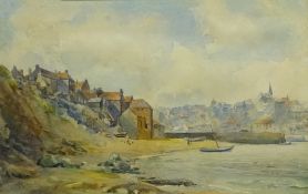 Arthur Reginald Smith (British 1872-1934): Tate Hill Sands Whitby, watercolour signed 19cm x 30.