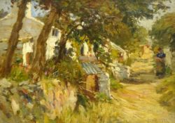 James William Booth (Staithes Group 1867-1953): Country Cottages,