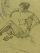 Augustus Edwin John (1878-1961): Female Nude, pencil and monochrome wash signed and dated 1931,