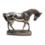 Silver model of a Racehorse designed by David Geenty, Camelot Silverware Ltd,