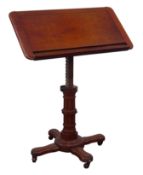 Late Victorian walnut 'Literary Machine' adjustable reading stand,