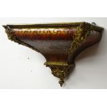 19th century boulle marquetry clock bracket, with gilt metal frieze,