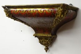 19th century boulle marquetry clock bracket, with gilt metal frieze,