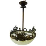 Regency style gilt metal centre light fitting,