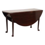 George lll mahogany gateleg dining table,