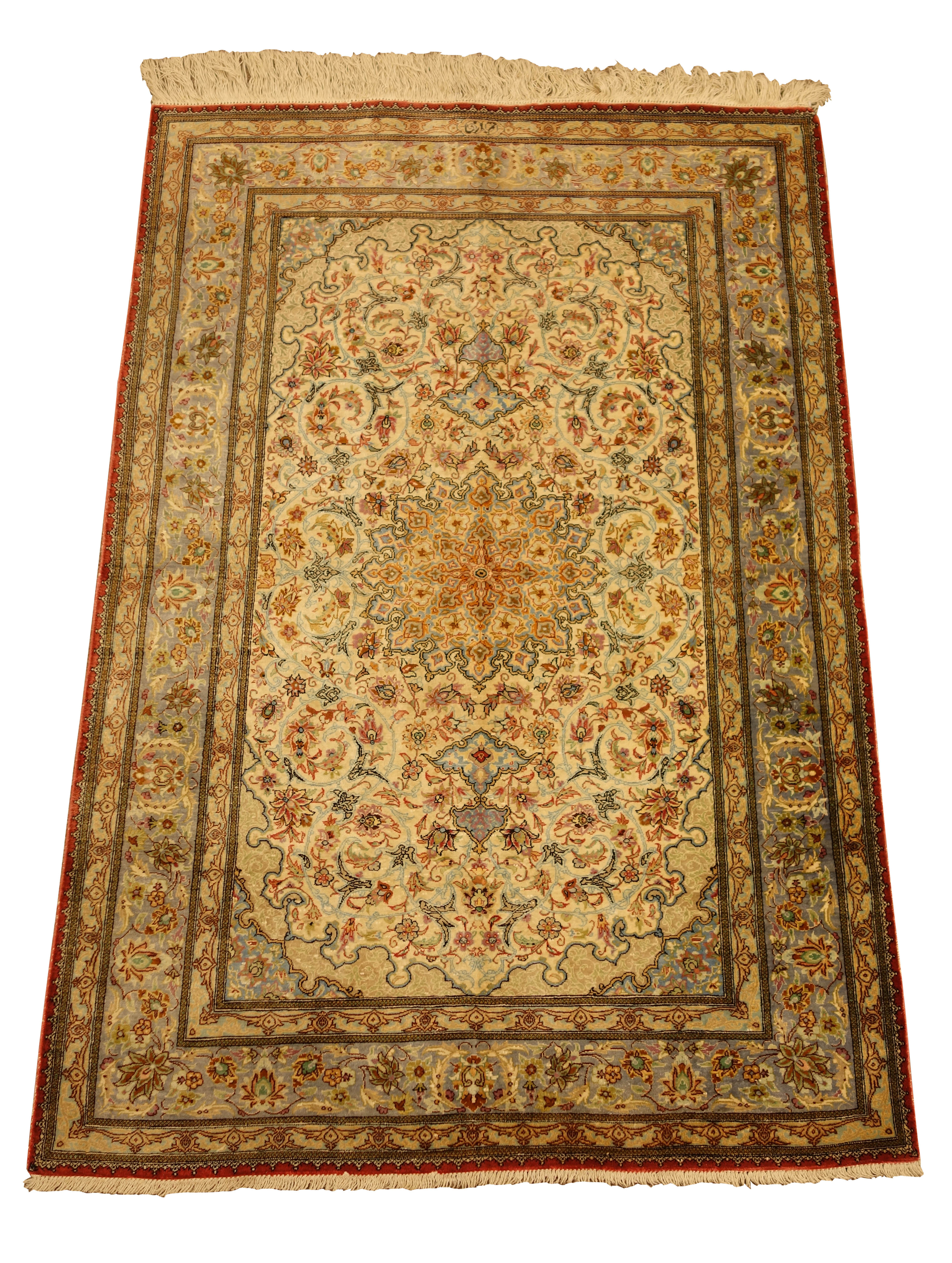 Quoom silk rug, - Image 2 of 8