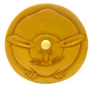 Japanese Meiji ivory Manju-Netsuke carved with a Lunar Hare, with signature,