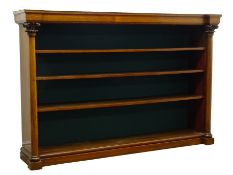 Victorian mahogany open bookcase,