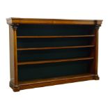 Victorian mahogany open bookcase,