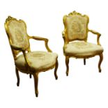 Pair of late 19th century French Fauteils,