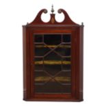 19th century mahogany corner cabinet,