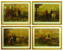 After John Frederick Herring Sr (British 1795-1865): Hunting Scenes, The Meet, The Start,