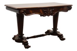 Early Victorian rosewood library table,