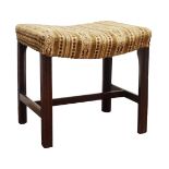 George lll mahogany rectangular stool,