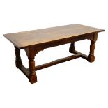 17th century style oak Refectory table,