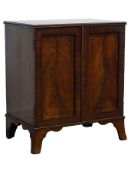 Regency mahogany floor standing Coin collectors cabinet,