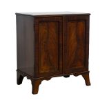 Regency mahogany floor standing Coin collectors cabinet,