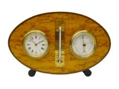 Early 20th century burr maple Weather Station,