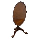 George III style mahogany tripod table stamped Gostin,